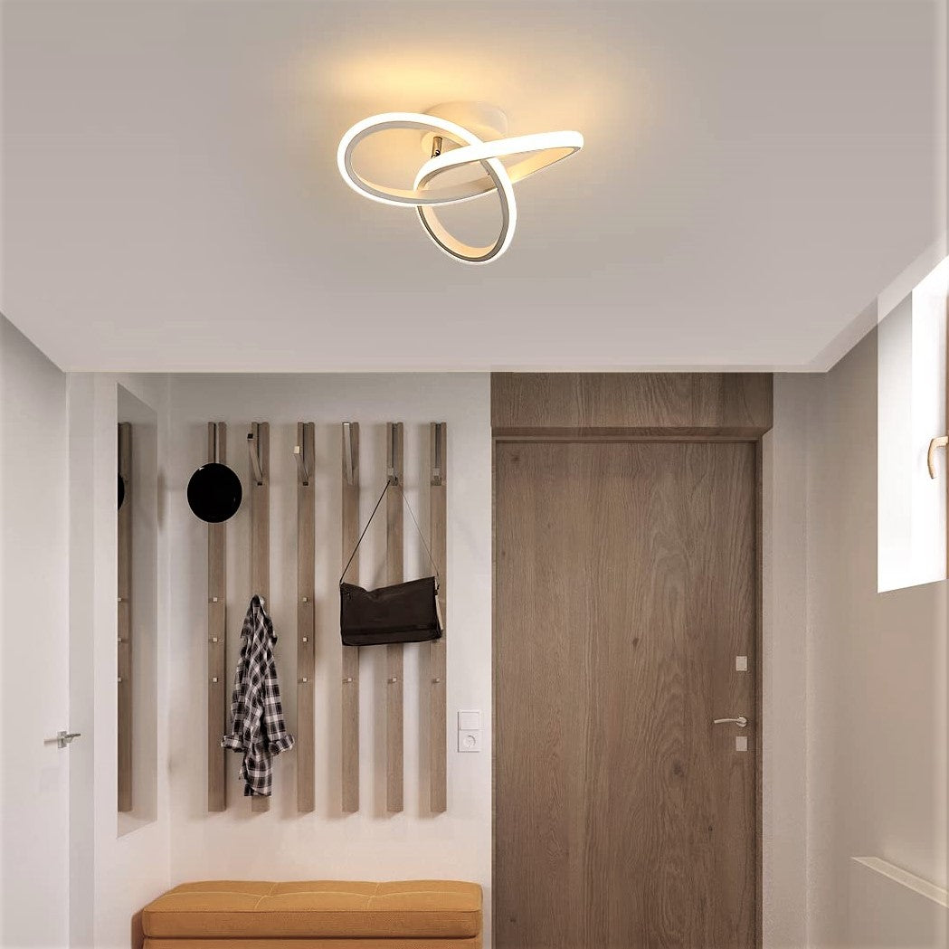 Lustra LED 48W TWO RINGS ALB Echivalent 200W