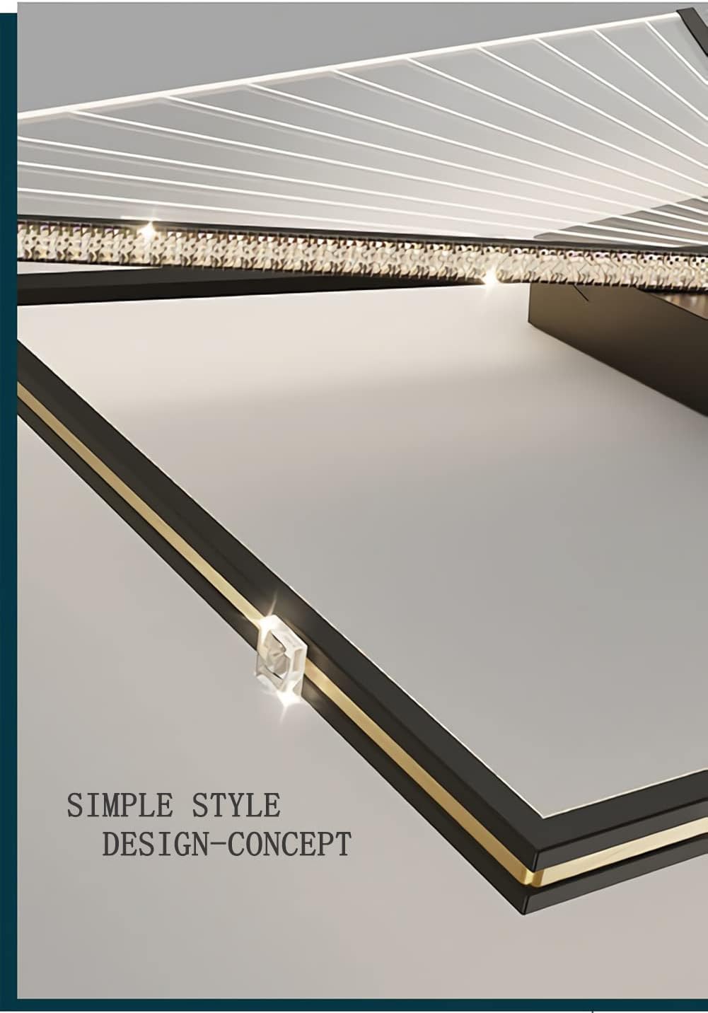 Lustra LED Charlotte 2+2 Square Echivalent 400W Telecomanda