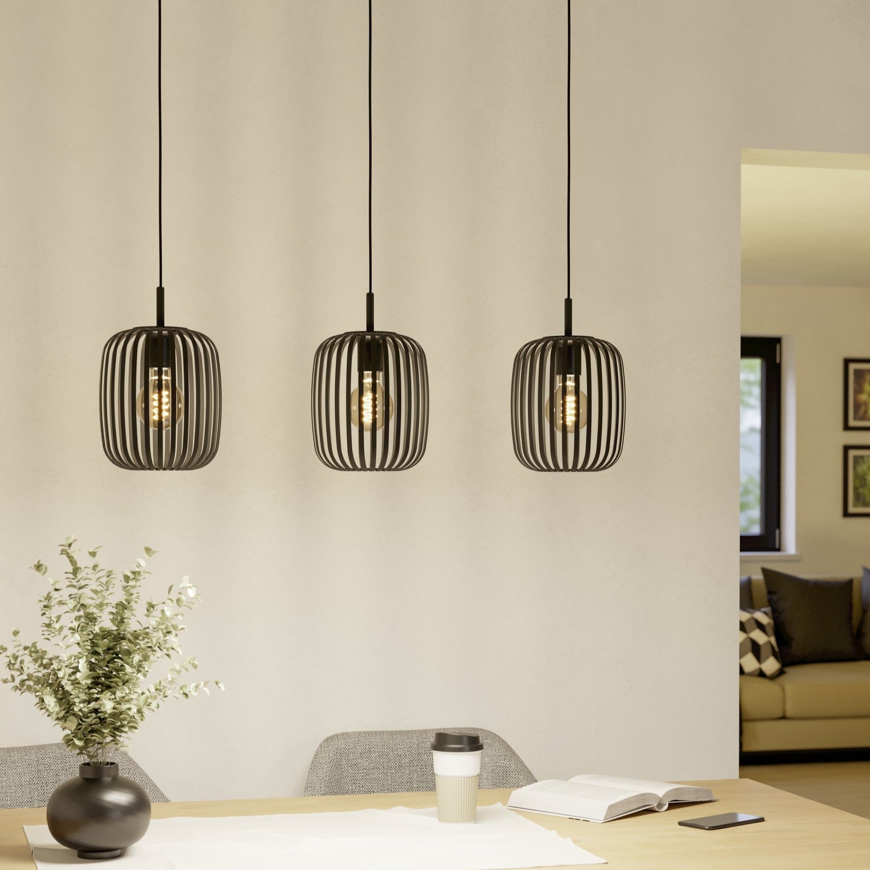 Lustra Suspendata Romazzina Black 3xE27