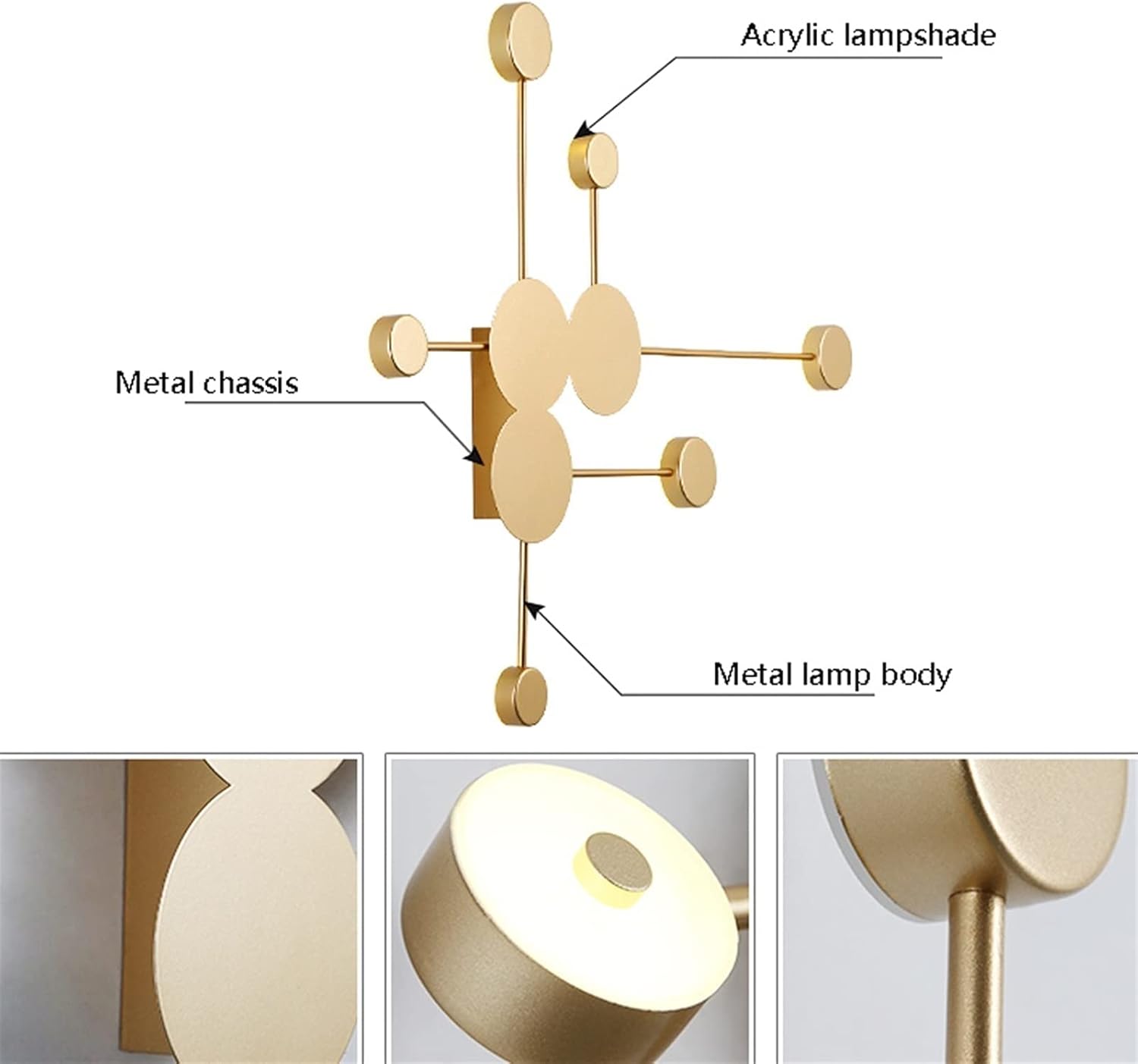 Aplica LED Modern Style-6 Gold Echivalent 200W AURIE / MINIMALIST DESIGN Ceiling Light Fixtures