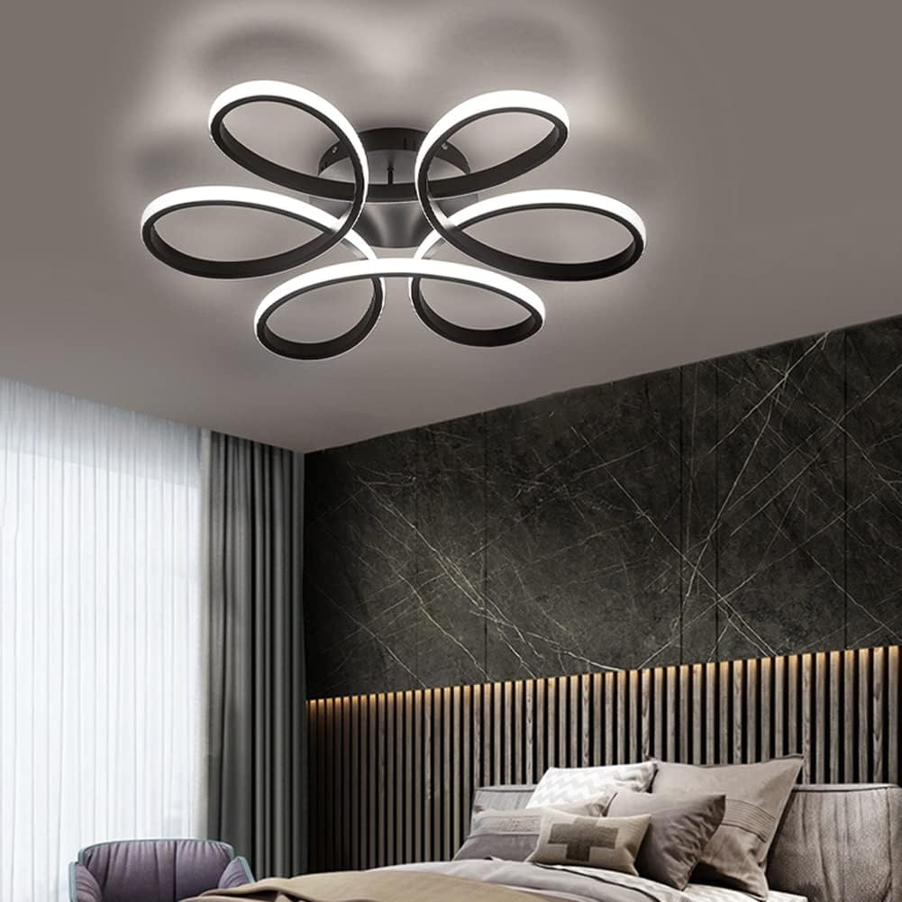 Lustra LED DAISY Black Echivalent 800W Telecomanda