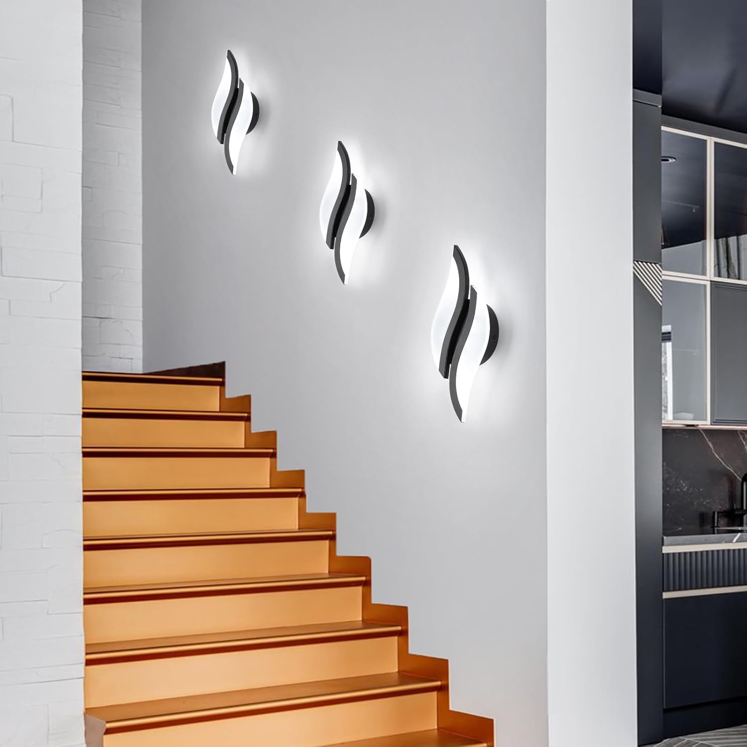 Aplica LED ASCO 8W Neagra Echivalent 40W