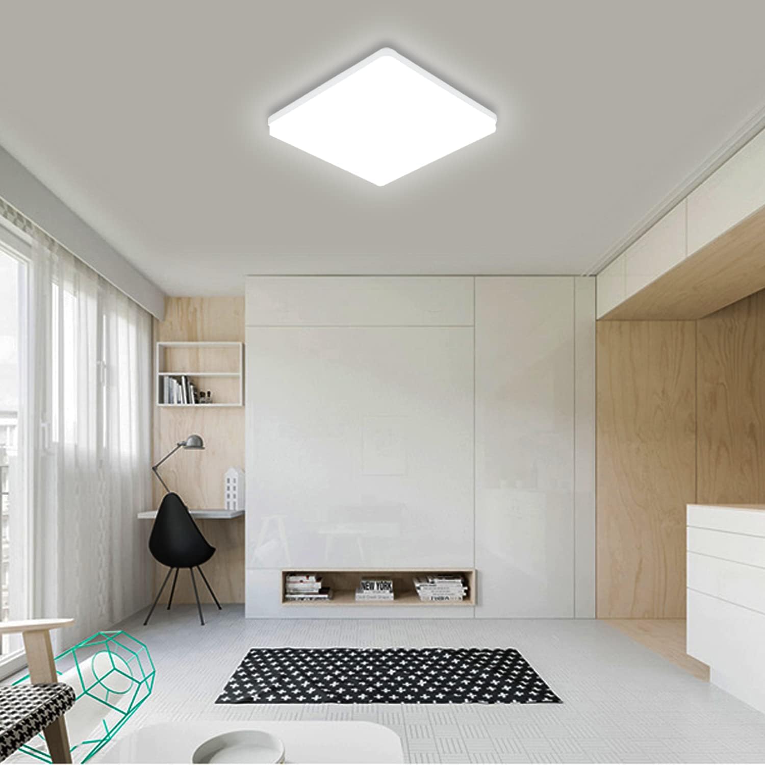 Plafoniera LED 43W FRAMELESS Patrata Echivalent 400W