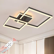 Lustra LED TWO SQUARE Black Echivalent 600W Telecomanda