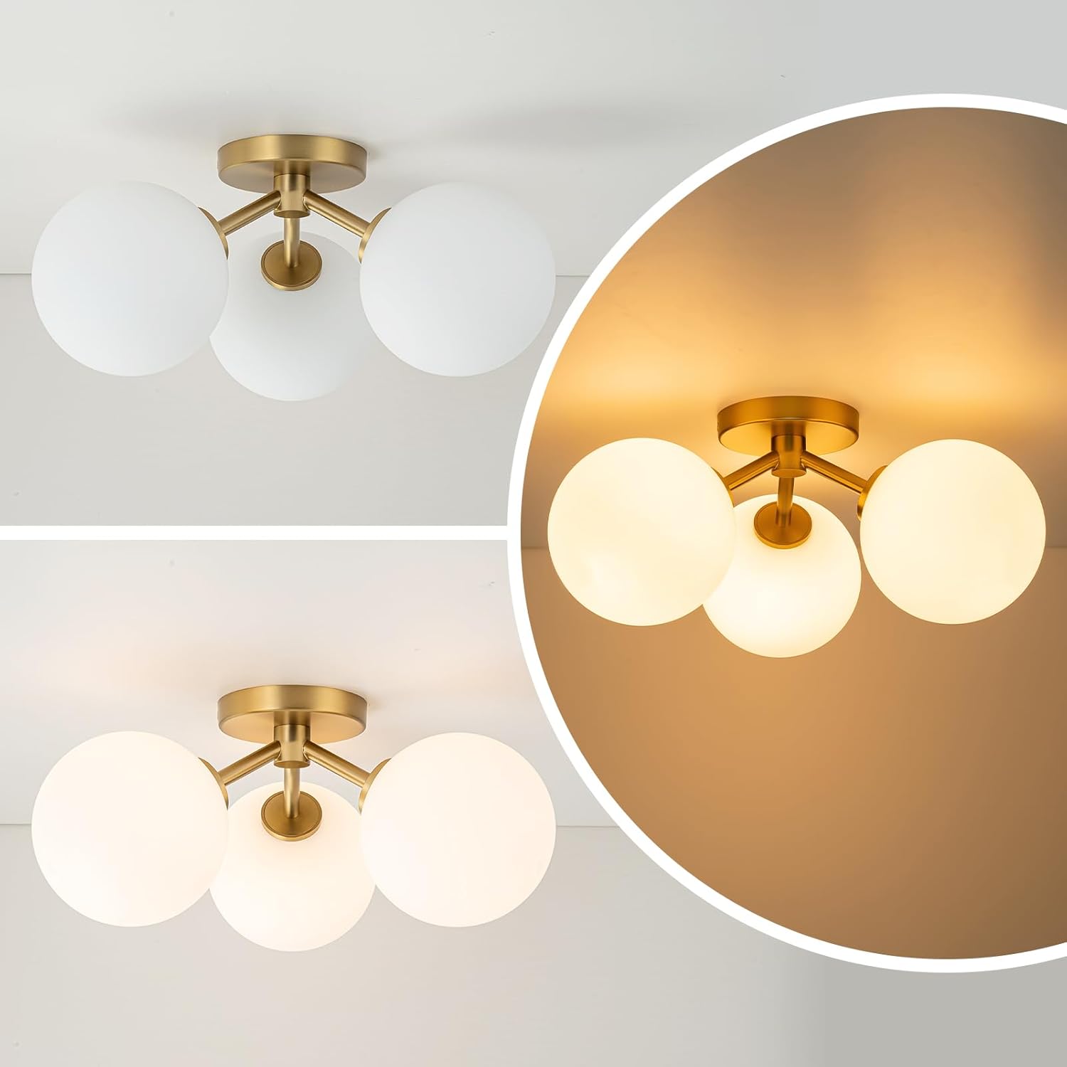 Lustra VESCA Gold Abajur Mat 3xE27