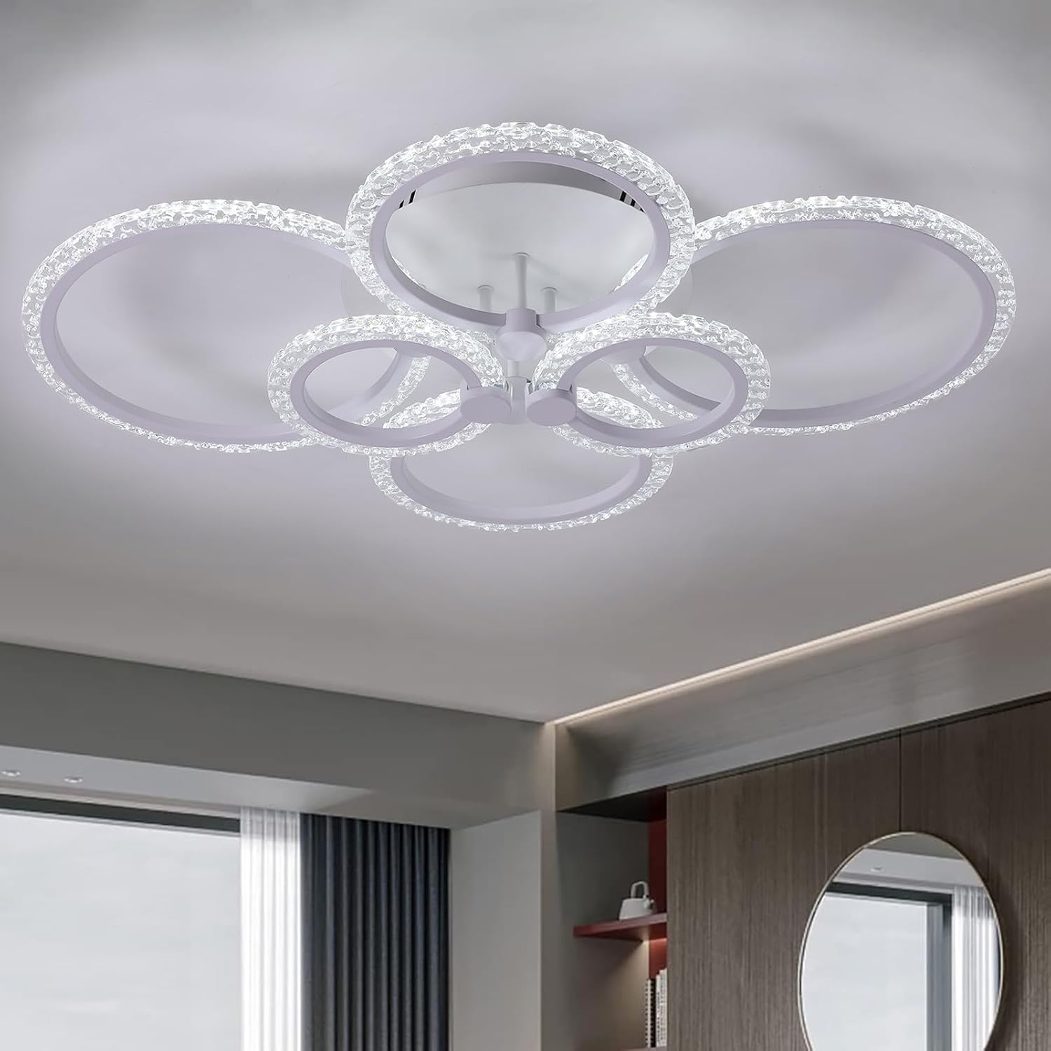 Lustra LED 4+2 CIRCLE BUBBLES Echivalent 800W Telecomanda