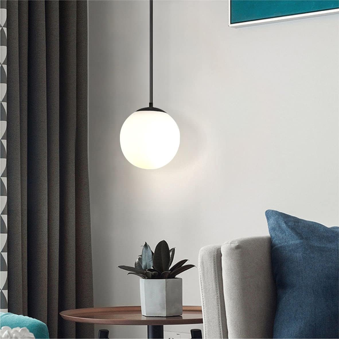 Pendul GLINT Black Abajur Mat
