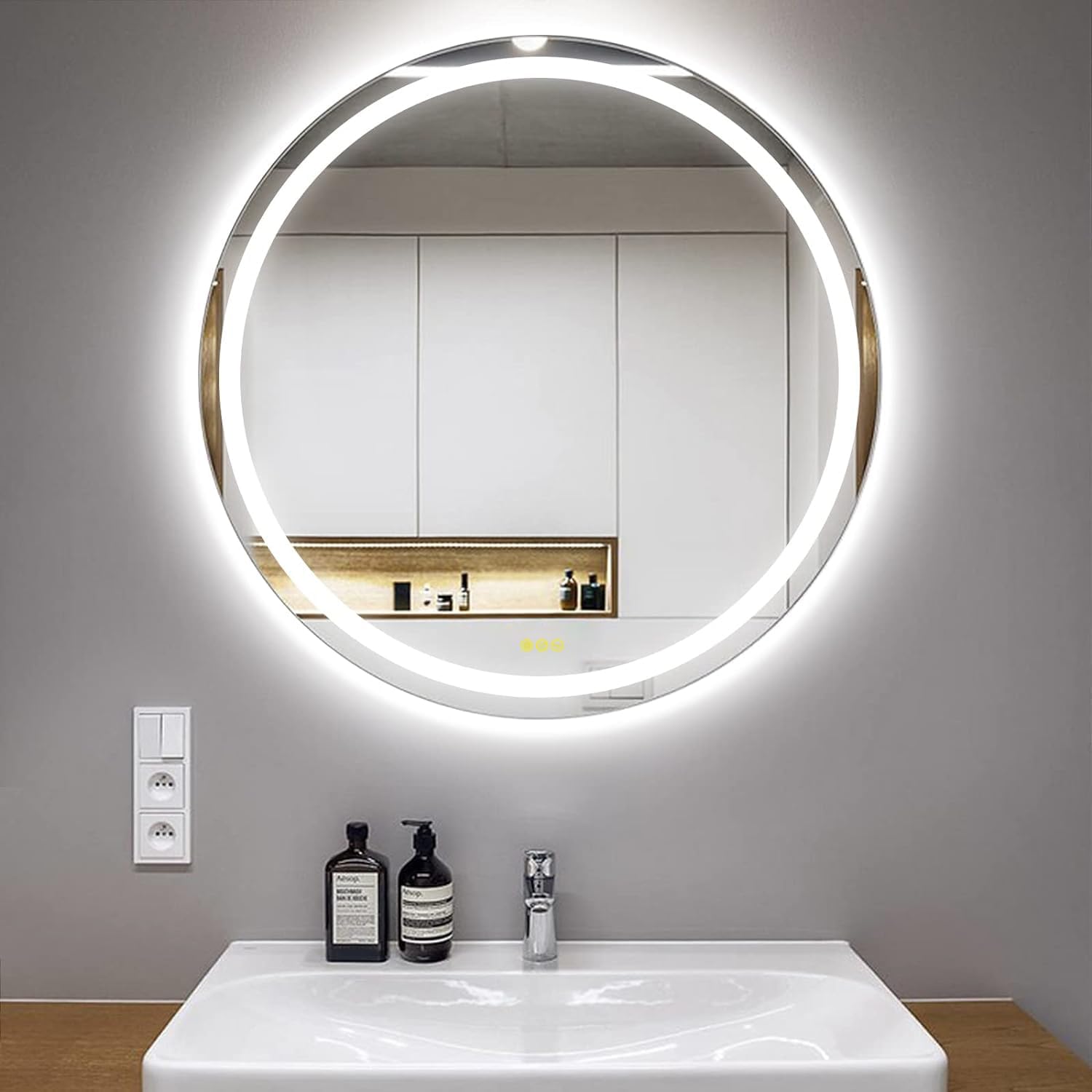 Oglinda LED Rotunda 60cm Functie Dezaburire si Touch J12