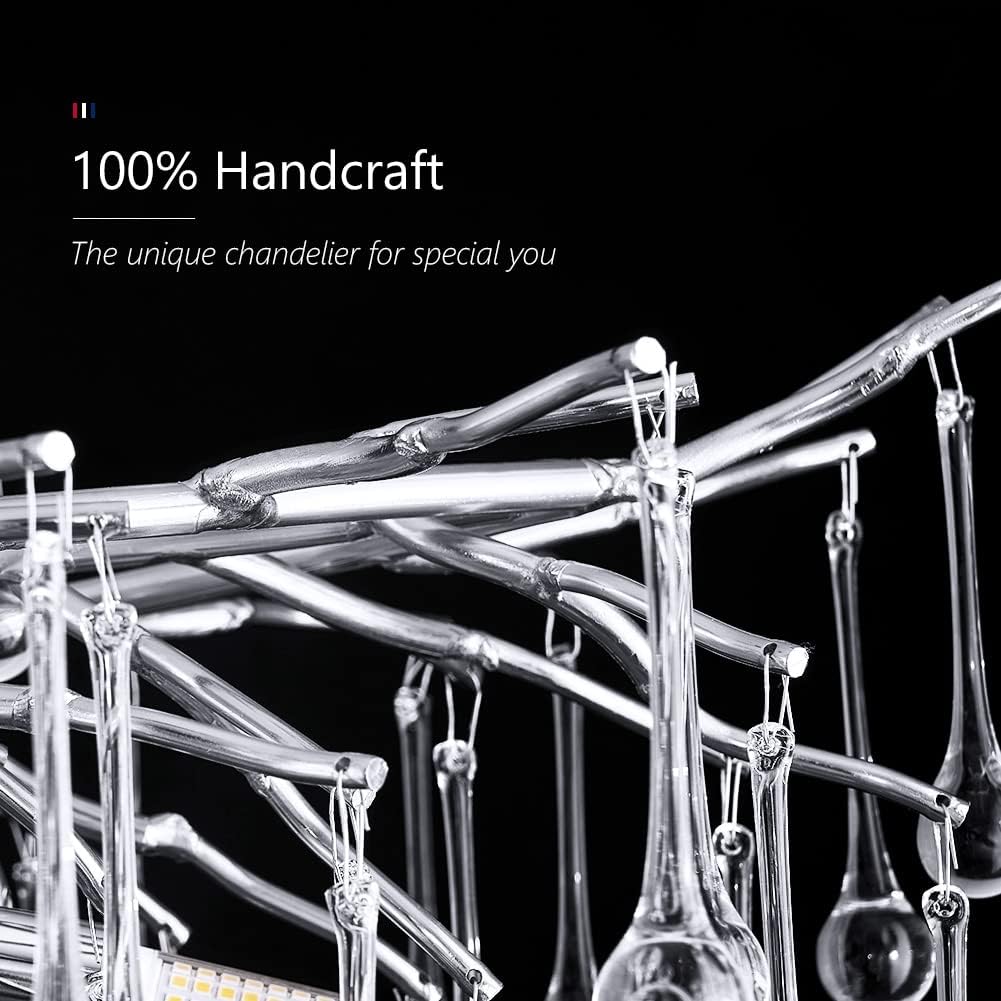 Candelabru Cristal LUXURY Silver Tears 80CM