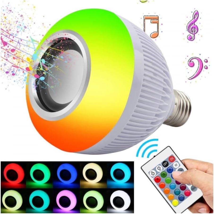 BEC LED Smart RGB cu Boxa si Bluetooth Telecomanda