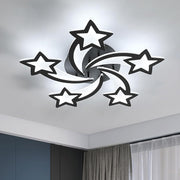 Lustra Led Star Design Black Echivalent 600W Telecomanda Lighting Fixtures