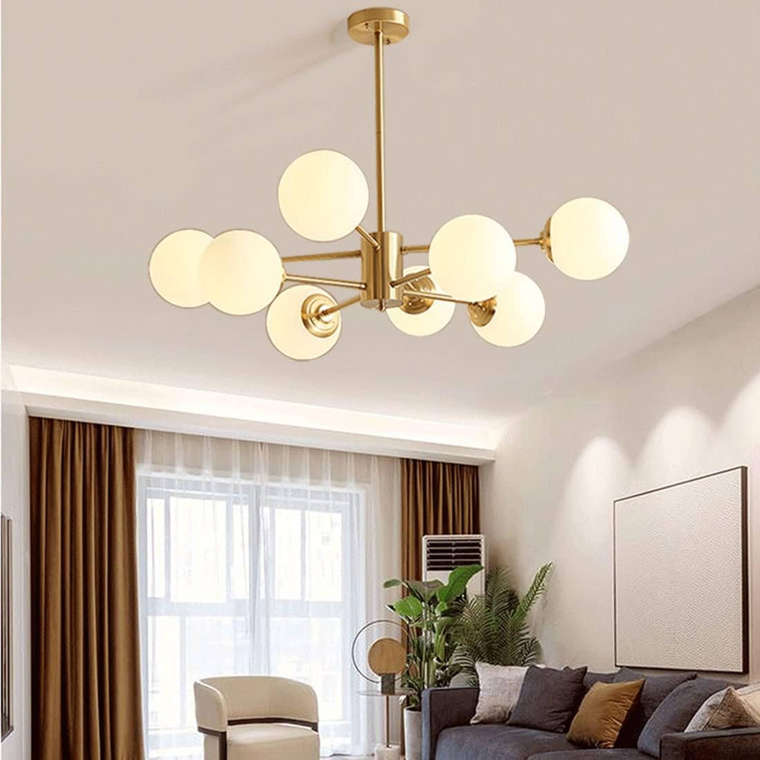 Lustra Abajur MAT GOLD 8XE27 DX103-4+4 GD