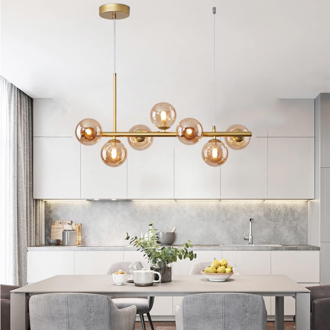 Lustra Abajur Transparent GOLD Liniara 7xE27 C8323/7GD