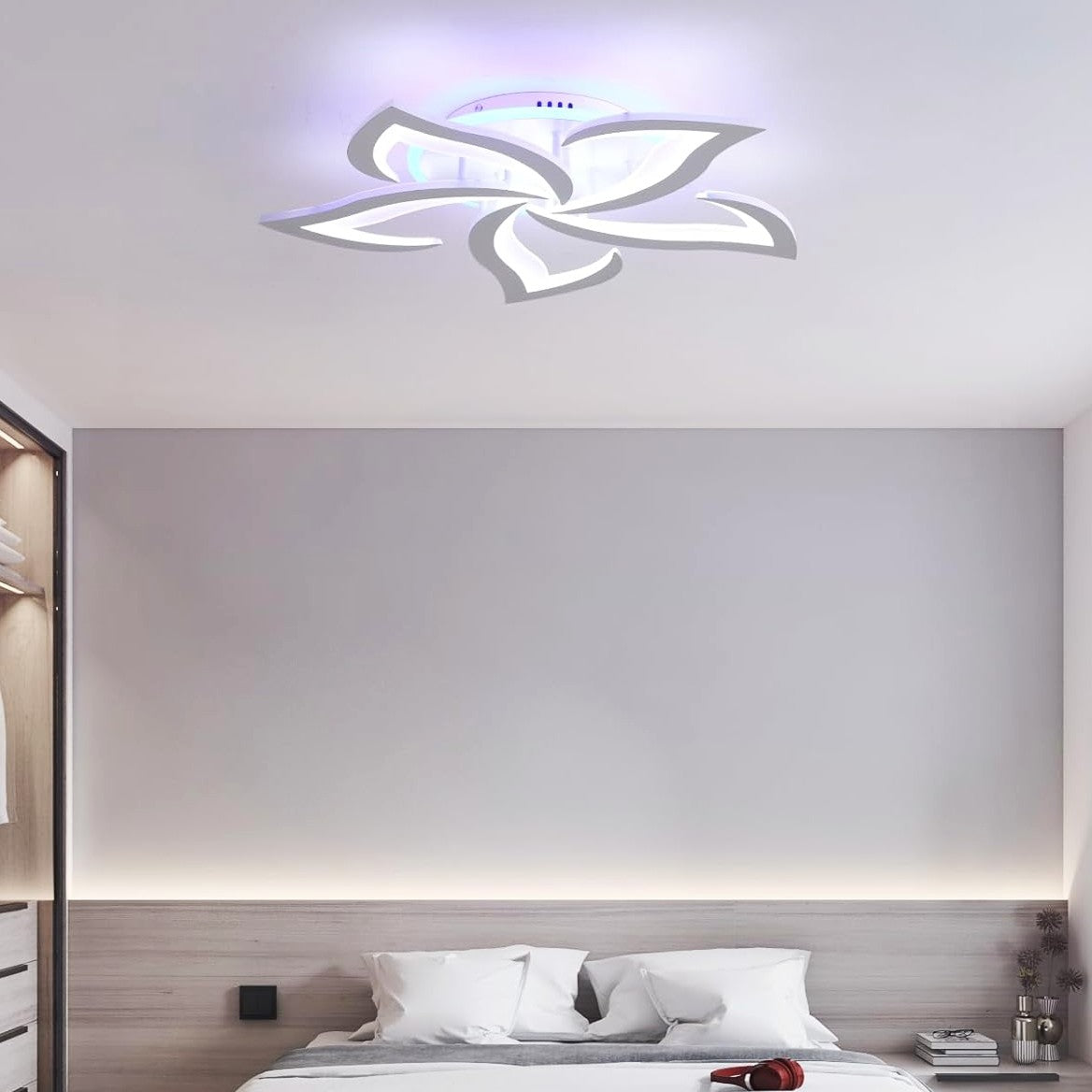 Lustra Led Narcisse Rgb Echivalent 600W Telecomanda Ceiling Light Fixtures
