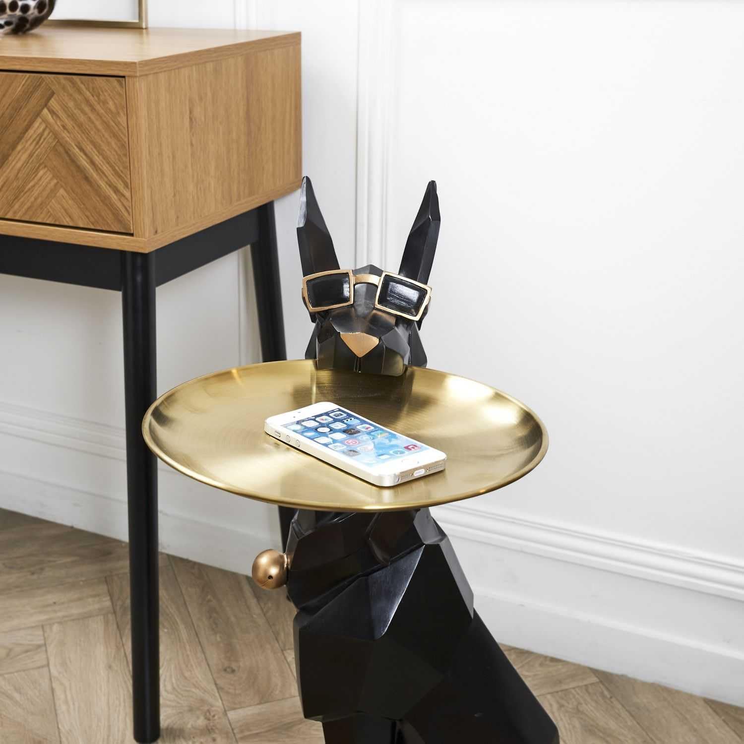Statueta Decorativa Geometrica Obsidian Doberman 72CM