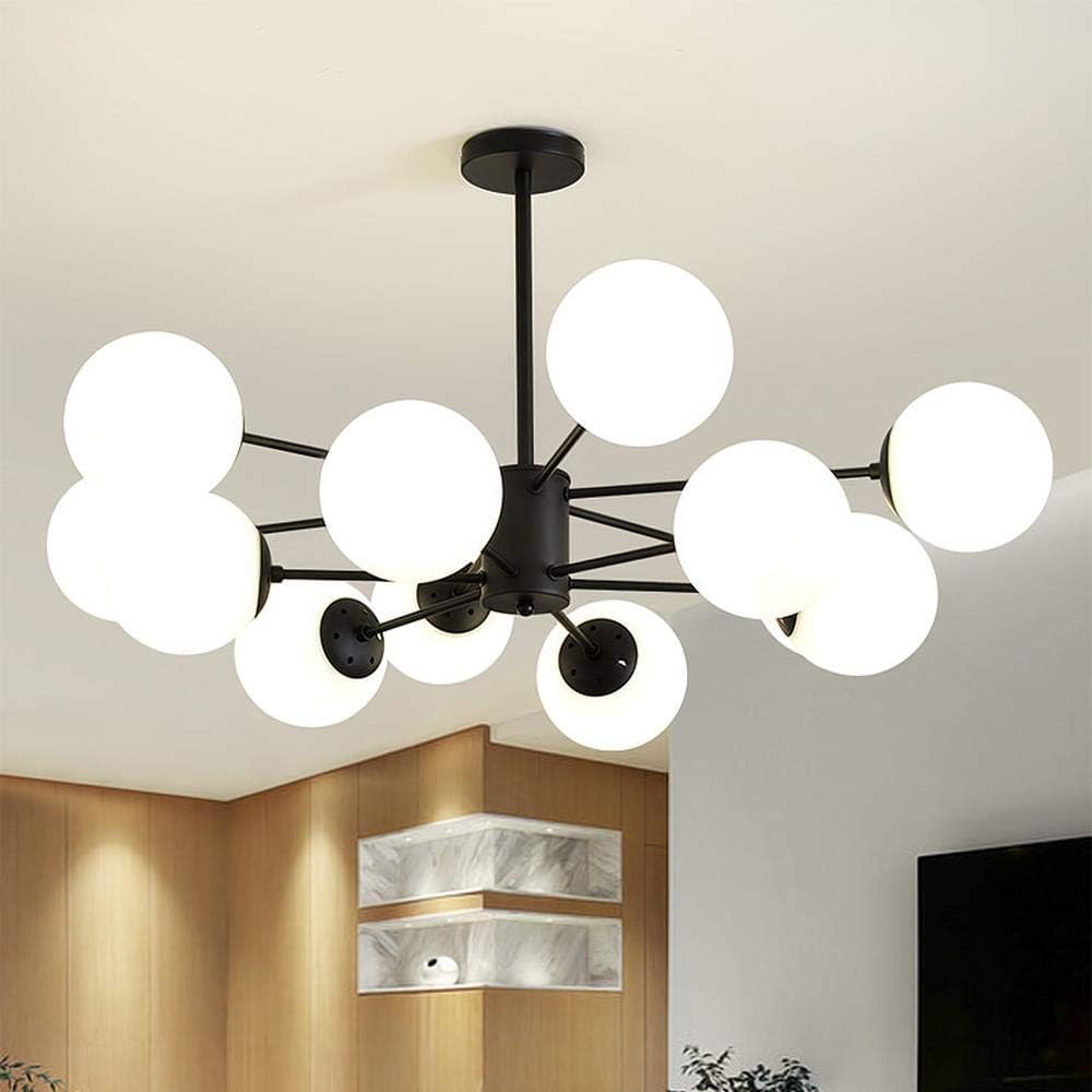 Lustra Abajur MAT BLACK 12XE27 DX103/6 + 6 Chandeliers