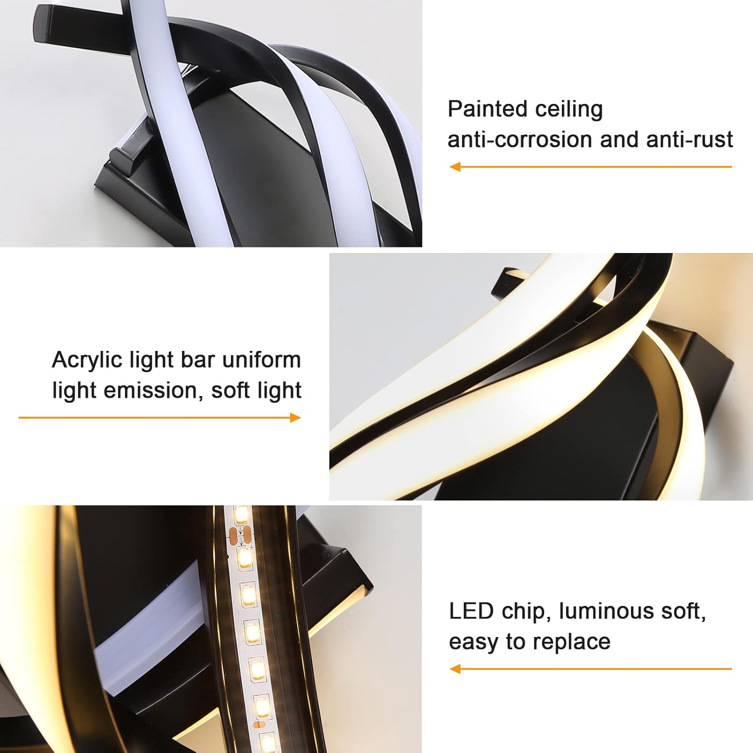 Aplica LED MARY Black Echivalent 150W