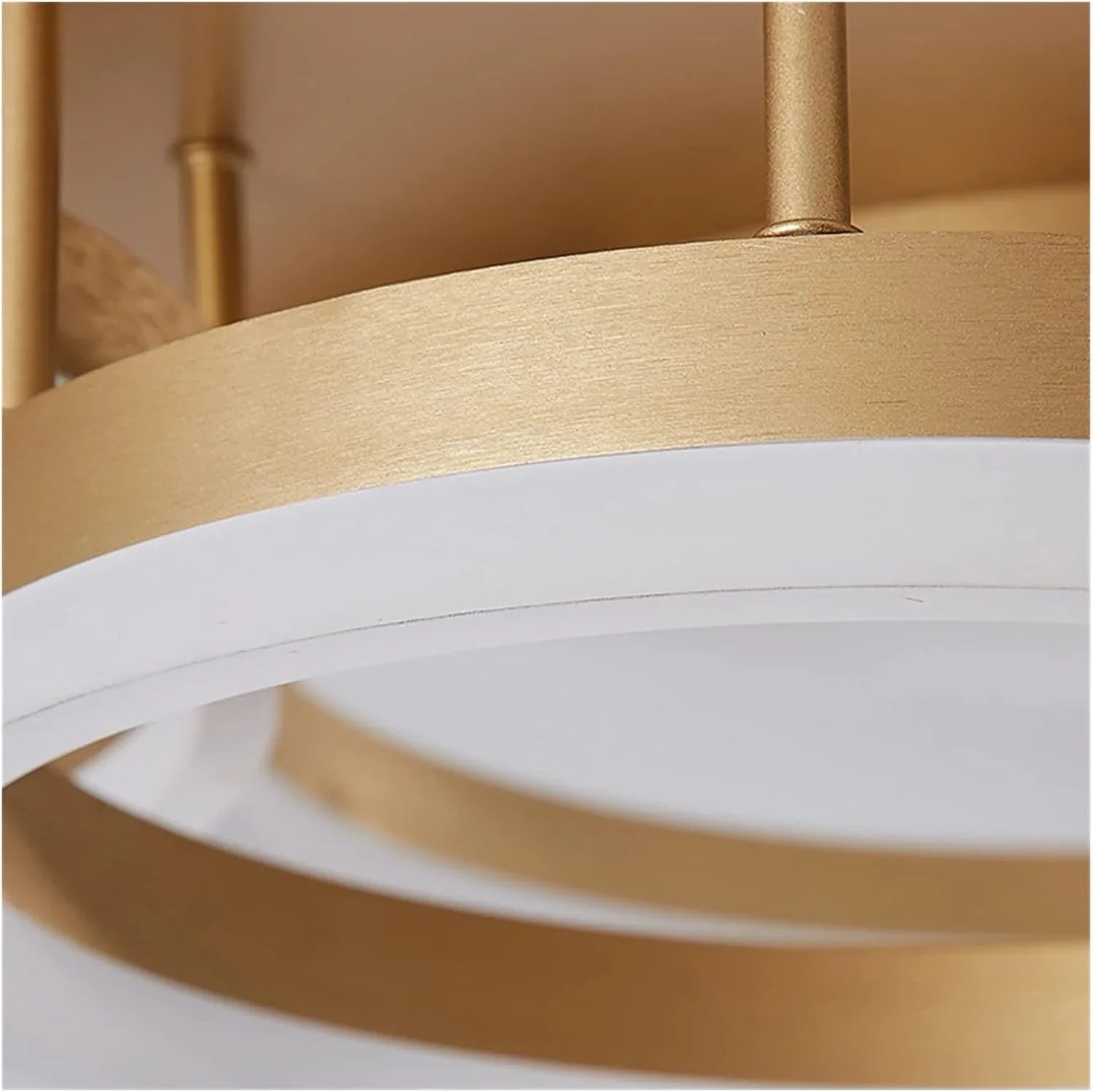 Lustra LED Beauty Gold 1+1 Circle Echivalent 400W Telecomanda