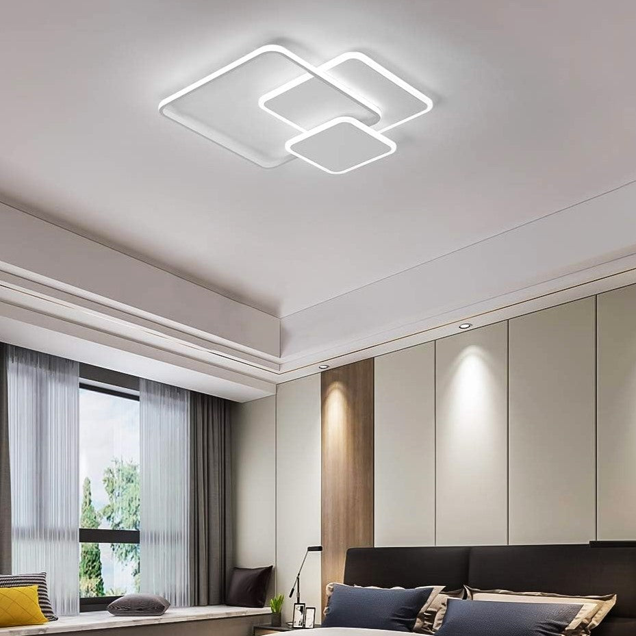 Lustra LED 144W ARAGORN SQUARE ALB Telecomanda