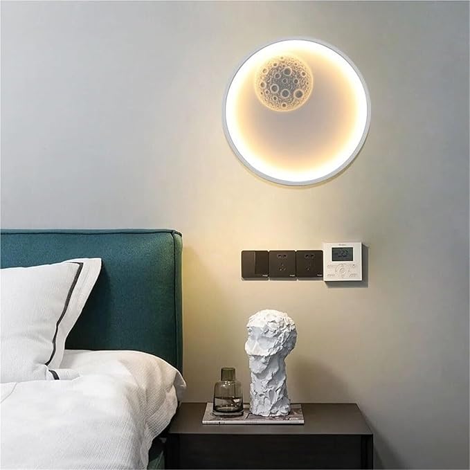 Aplica LED Round Moon WHITE YCM 5558 WH ALBA / CIRCLE DESIGN Wall Light Fixtures