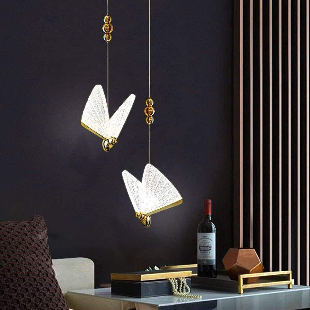 Lustra LED Luxury 2 Golden Butterflies