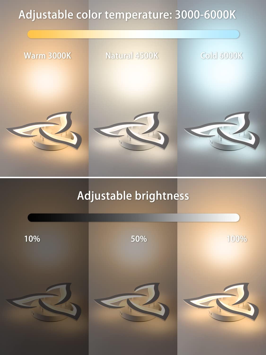 Lustra Led 54W Mini Narcisse Echivalent 250W Telecomanda Lighting Fixtures