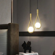 Lustra Abajur Mat Gold Tears 2xE14