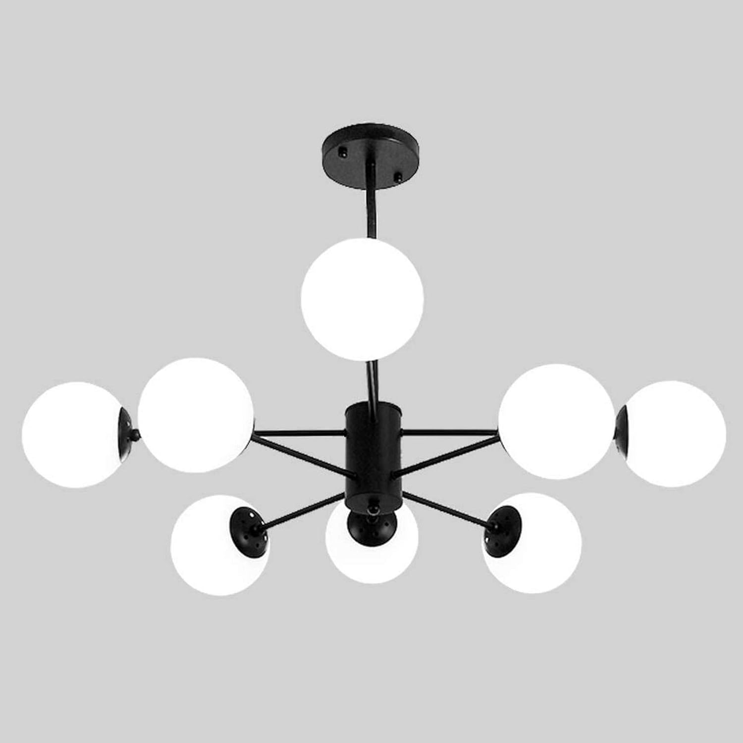 Lustra Abajur MAT BLACK 8XE27 4+4 BK