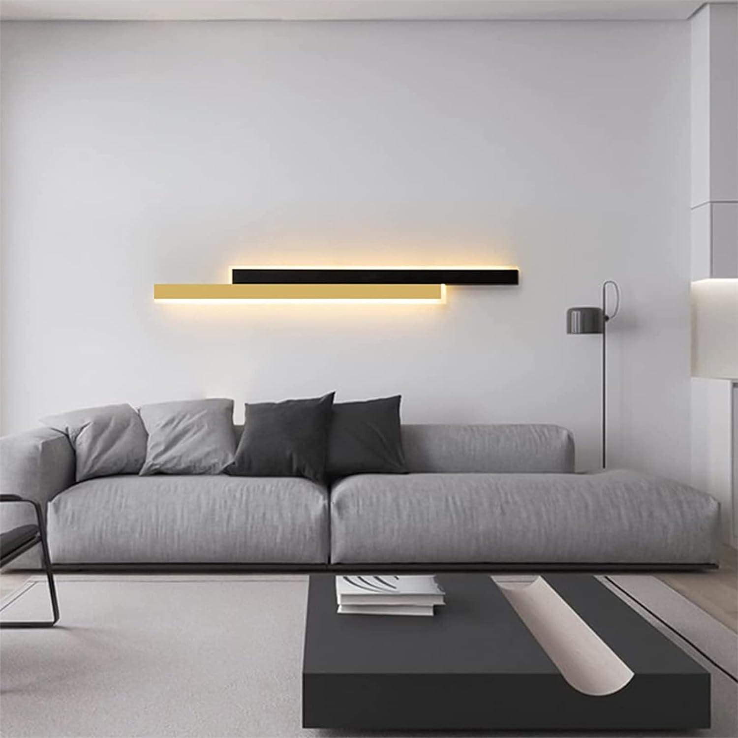 Aplica LED SCARLET 22W 80cm Negru+Auriu