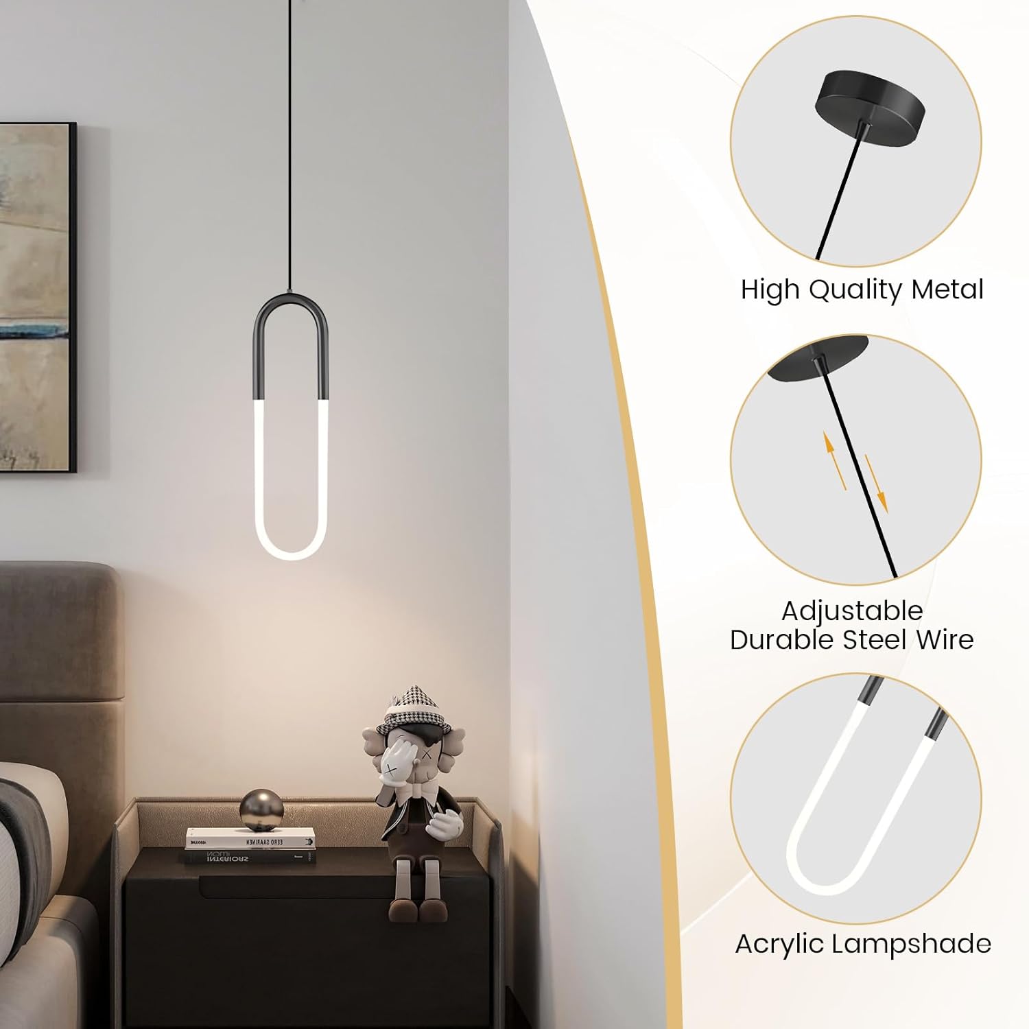 Pendul LED HALO Black Echivalent 140W