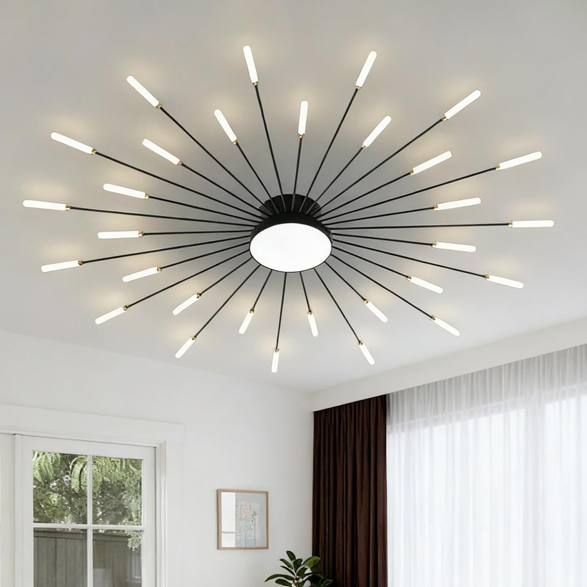 Lustra LED American Black Sun Echivalent 500W Telecomanda