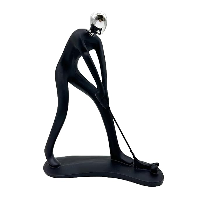 Statueta Golfer Black Moderna 23cm