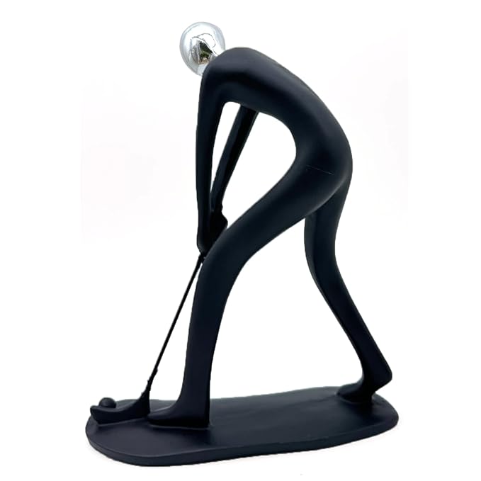 Statueta Golfer Black Moderna 23cm