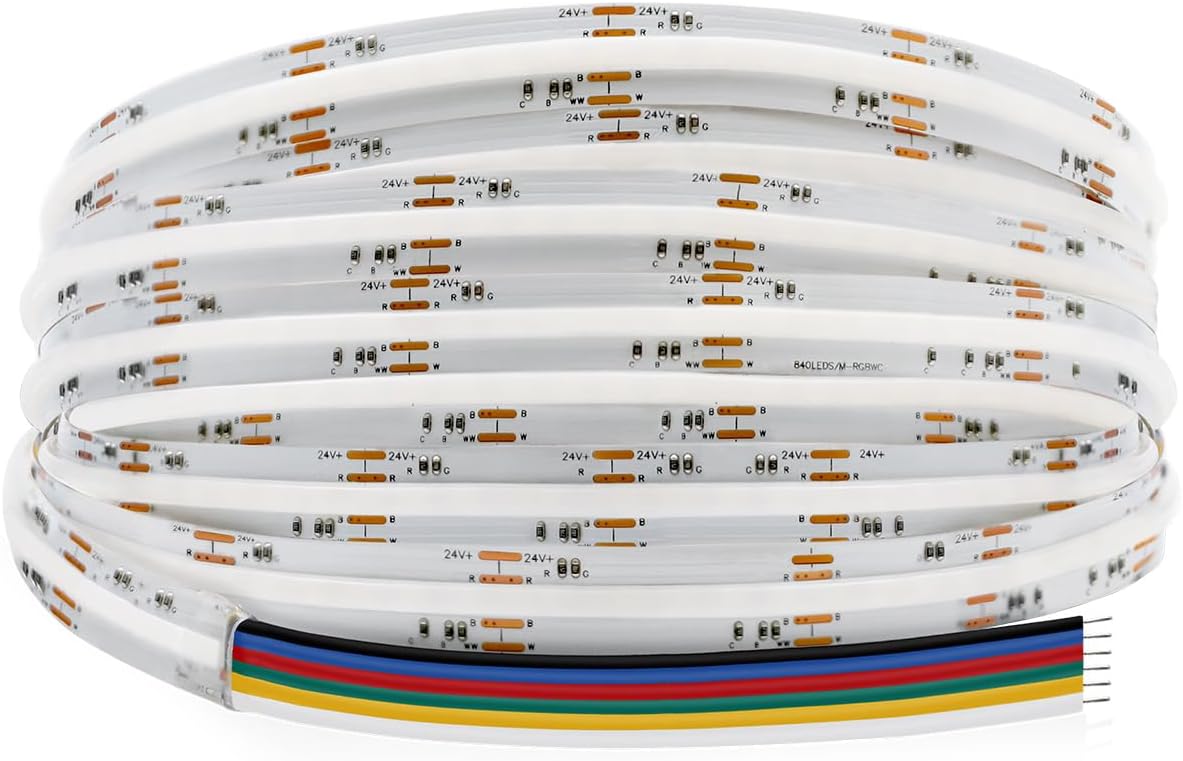 Banda LED 24V COB RGB-CCT 21W/m - 840 SMD/m - IP20 - Rola 5 metri