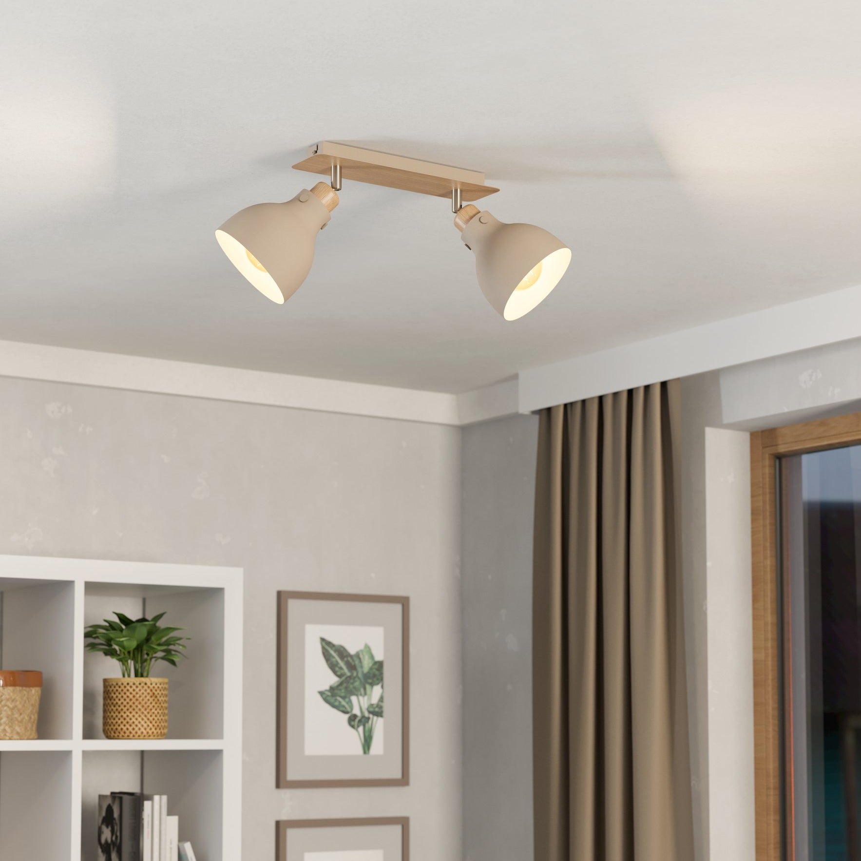 Lustra cu 2 Spoturi ARRECIFE Brown & Silver