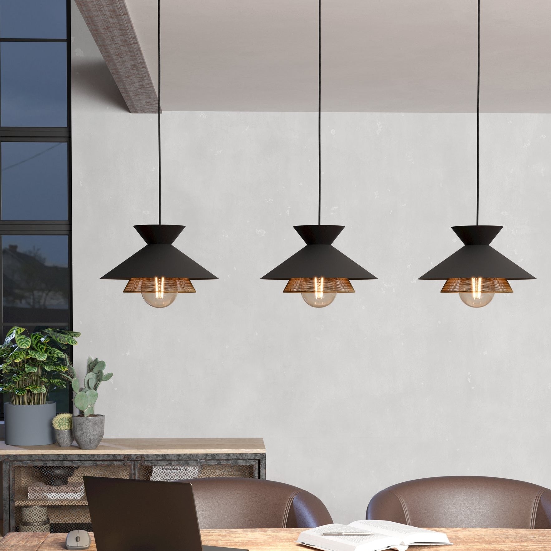 Lustra Suspendata GRIZEDALE Black 110CM