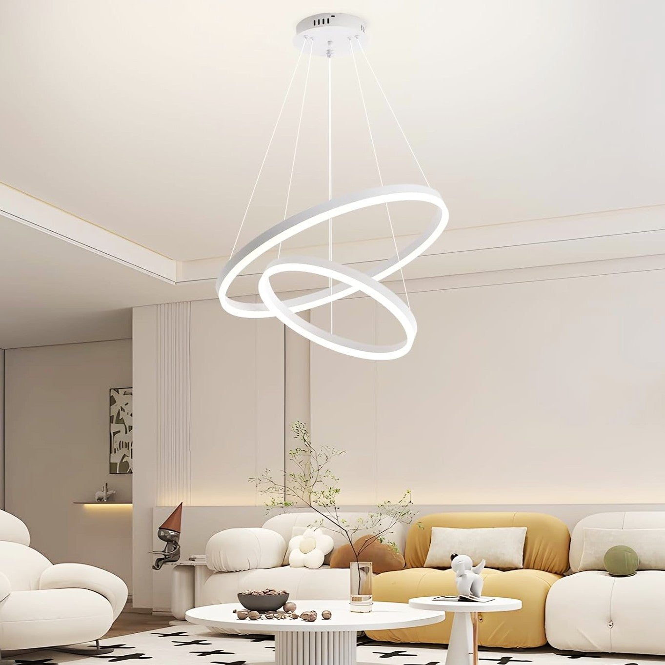 Lustra LED WONDERLAND Alba 2 Segmente Echivalent 400W