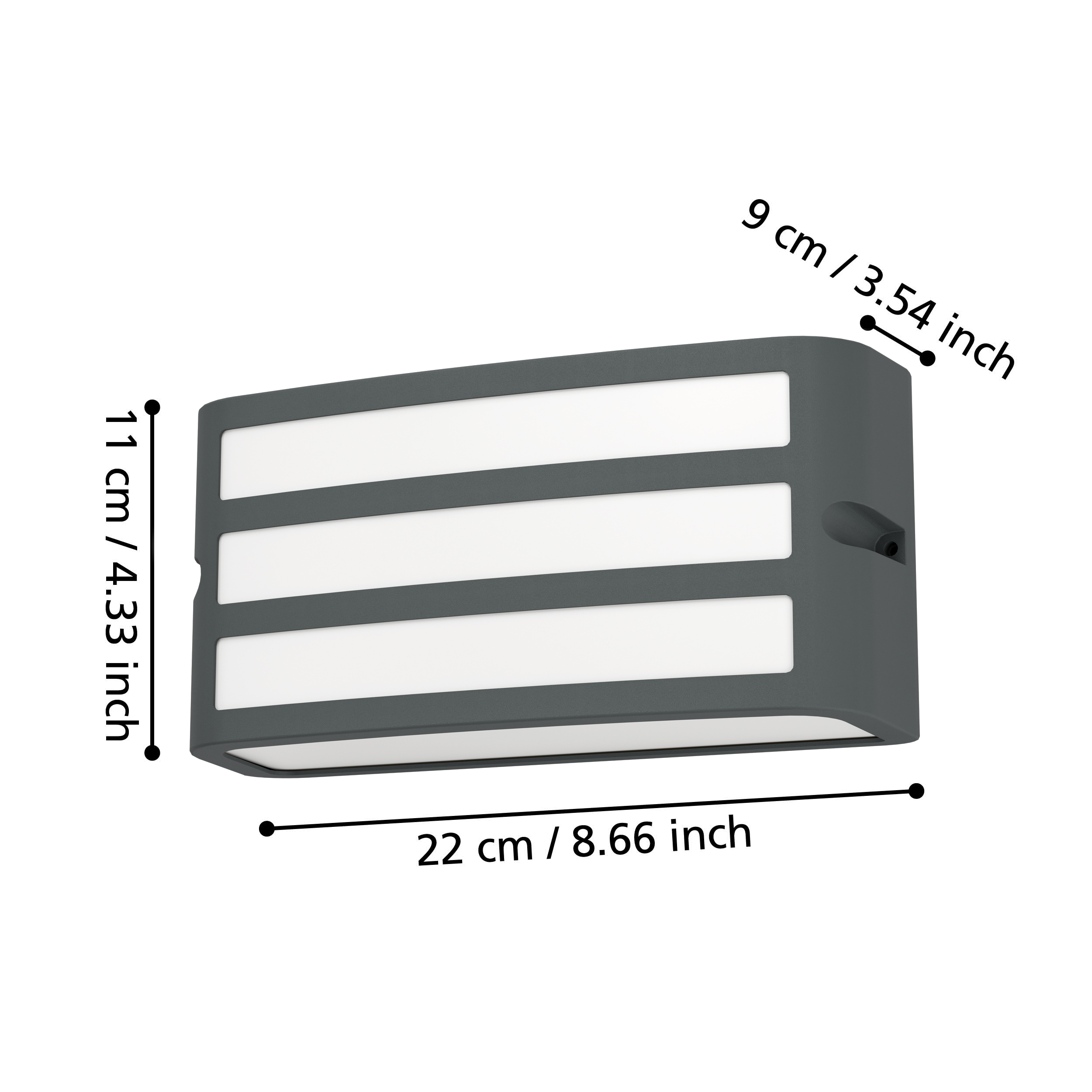 Aplica Exterior Camarda Grey & White IP44 Eglo 1xE27