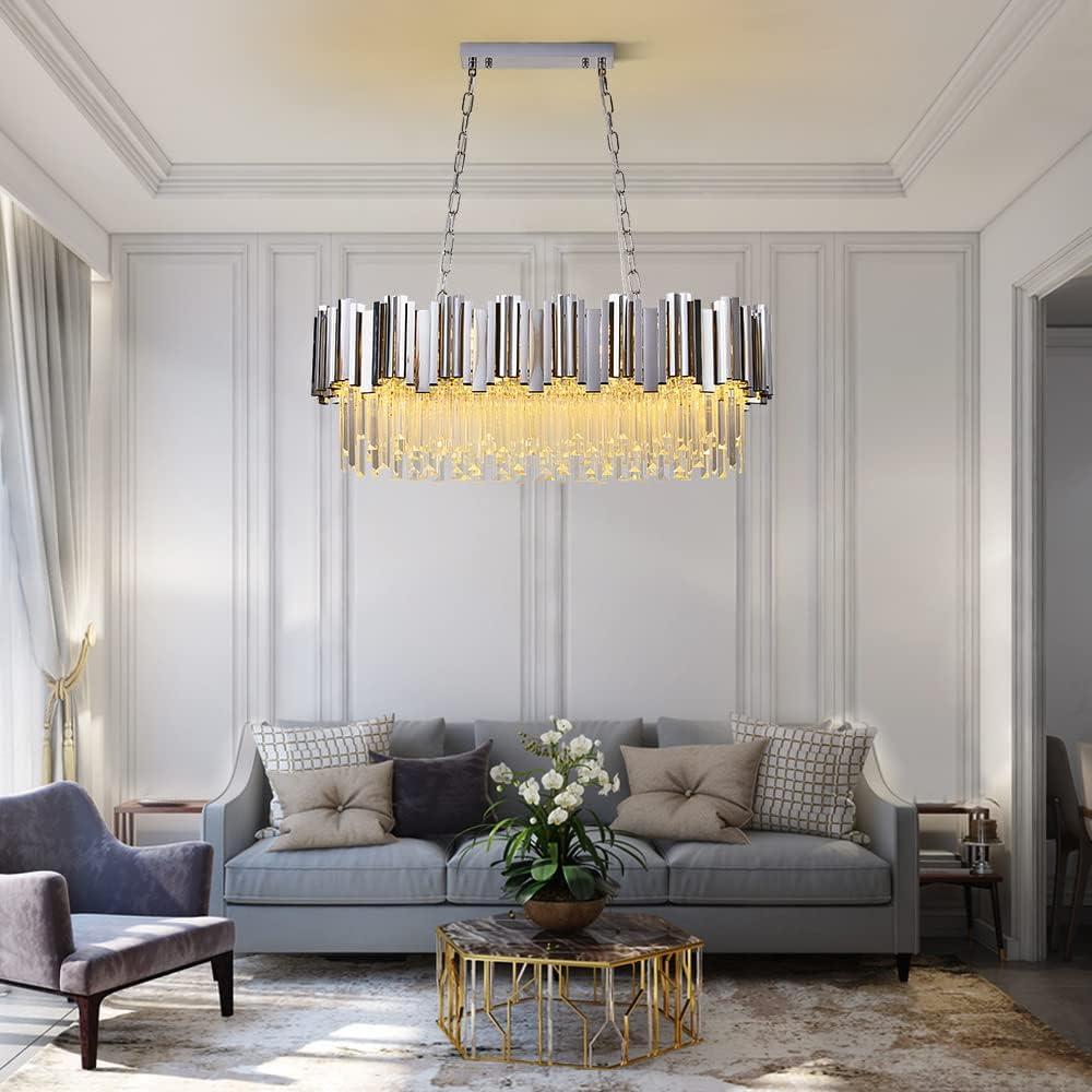 Candelabru Cristal GLORY SILVER 75x35cm