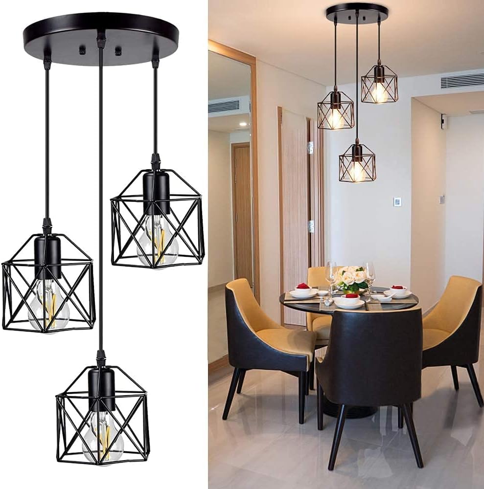 Lustra Bjorn Vintage Black Suport Rotund