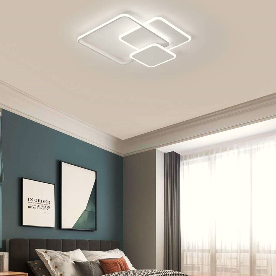 Lustra LED 144W ARAGORN SQUARE ALB Telecomanda