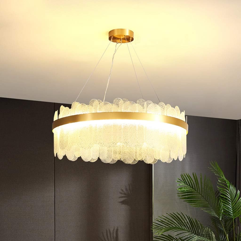 Lustra Led Suspendata Queen Gold Cristal Ceiling Light Fixtures
