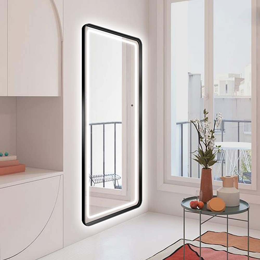 Oglinda LED 45x140cm Rama Neagra cu Functie Touch M1181S