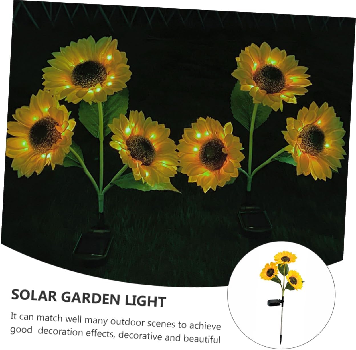 Lampa LED Gradina cu Incarcare Solara SUNFLOWER