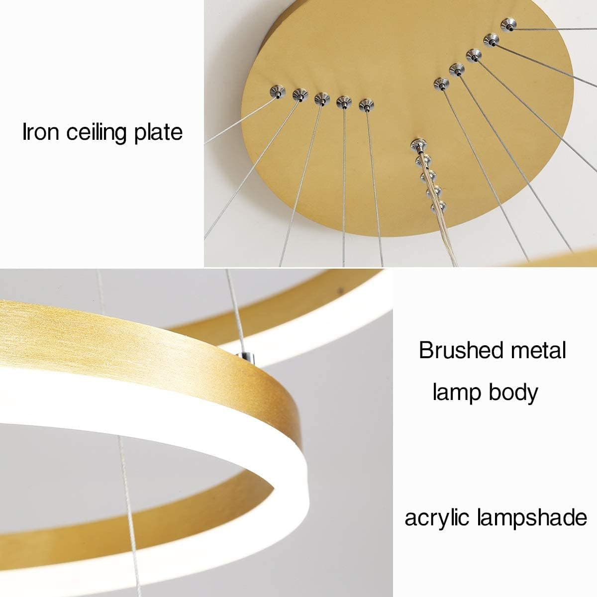 Lustra LED WONDERLAND Gold 4 Segmente Echivalent 1000W