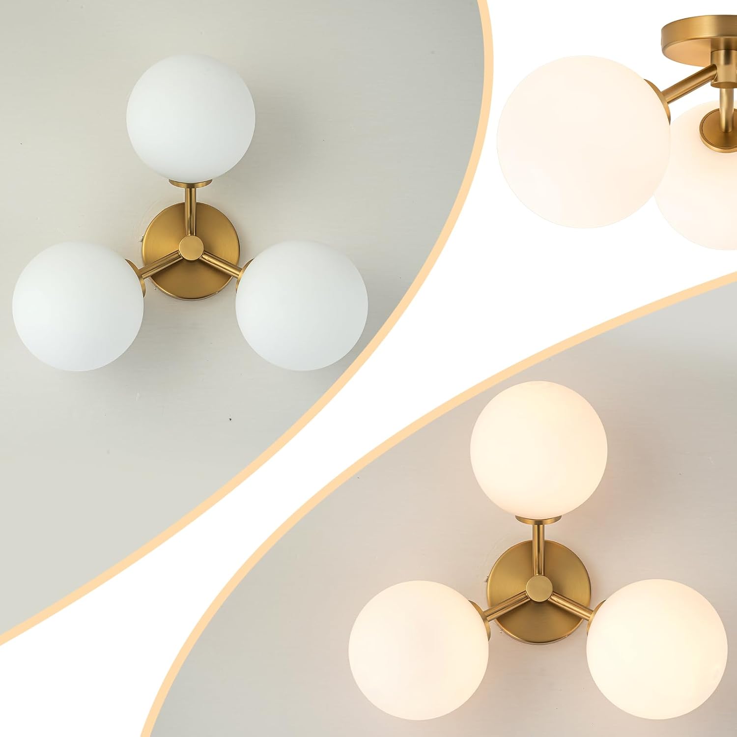 Lustra VESCA Gold Abajur Mat 3xE27