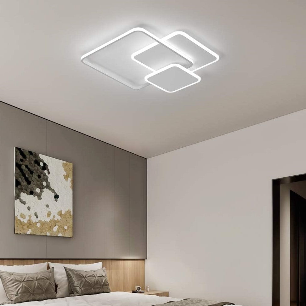 Lustra LED 144W ARAGORN SQUARE ALB Telecomanda