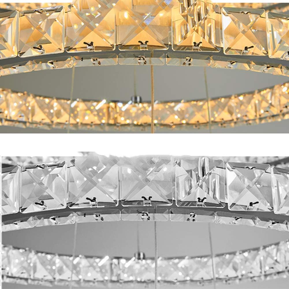 Lustra LED Cristal 1 Segment 40cm Chrome Echivalent 200W Telecomanda