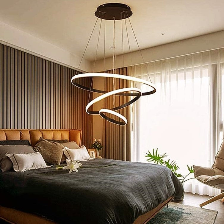 Lustra LED MAMBA Black 3 Segmente Echivalent 600W Telecomanda