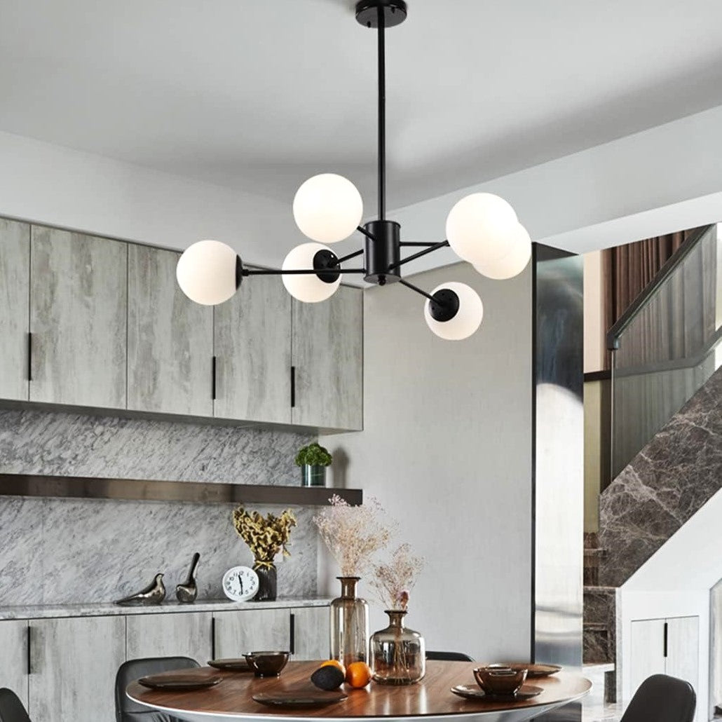 Lustra Abajur MAT BLACK 6XE27 3+3 BK